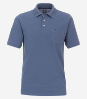 Redmond Poloshirt REGULAR FIT JERSEY mittelblau mit Stehkragen Kragen in klassischer Schnittform