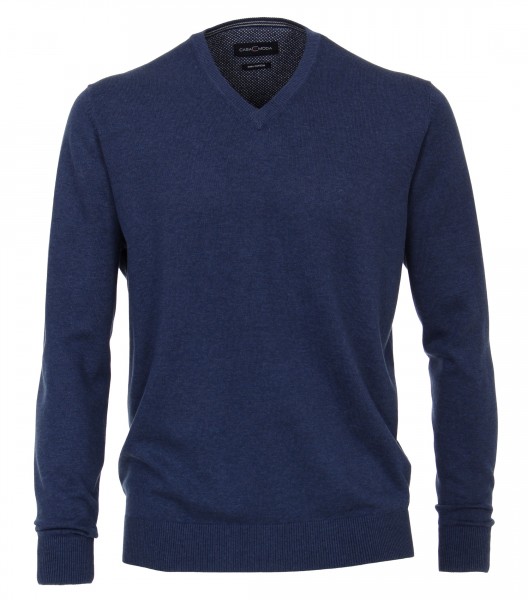 CASAMODA Pullover mittelblau in klassischer Schnittform