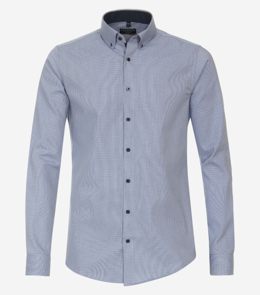 Chemise Redmond SLIM FIT STRUCTURE bleu clair avec col Button Down en coupe étroite