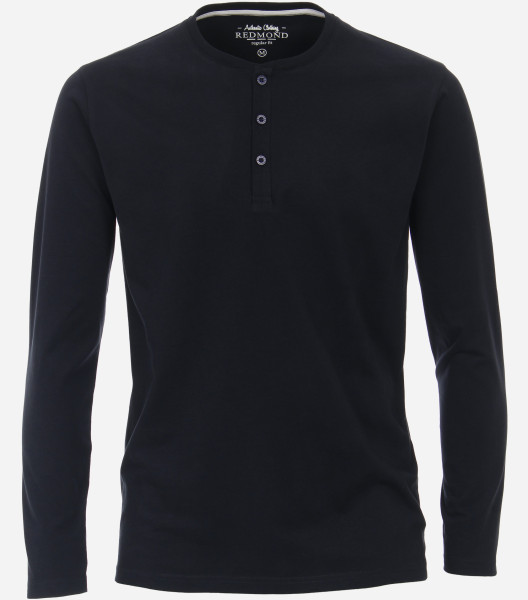 Redmond t-shirt REGULAR FIT JERSEY dark blue with V-neck collar in classic cut