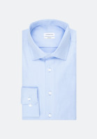 Camisa Seidensticker TAILORED TWILL azul claro con cuello Business Kent de corte estrecho