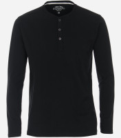 Maglietta Redmond REGULAR FIT JERSEY nero con Scollo a V collar in taglio classico