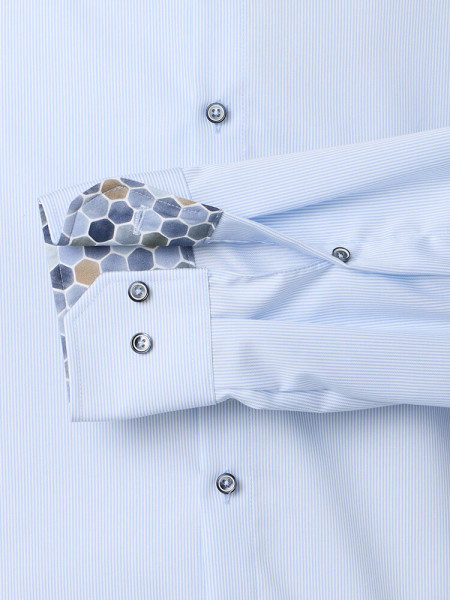 VENTI Regular Fit Hemd Hellblau Button-Down Struktur - Ansicht 2