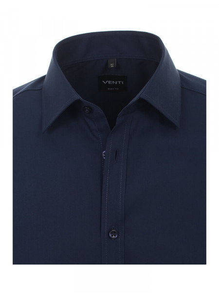 VENTI Slim Fit Hemd Marine Kent Popeline - Ansicht 1