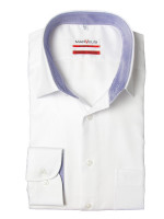 Camisa Marvelis MODERN FIT ESTRUCTURA blanco con cuello Nuevo Kent de corte moderno