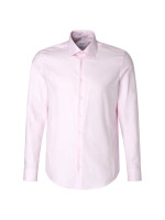 Camisa Seidensticker SLIM TWILL roza con cuello Business Kent de corte estrecho