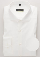 Camicia Eterna SUPER SLIM TWILL beige con Spaccato  collar in taglio super stretta