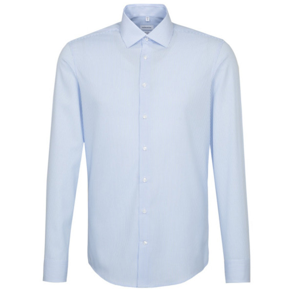 Camicia Seidensticker SHAPED OFFICE azzurro con Business Kent collar in taglio moderno