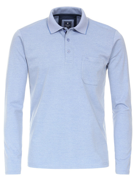 Redmond Polo shirt REGULAR FIT JERSEY lichtblauw met Kent-kraag in klassieke snit