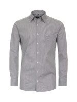 CasaModa shirt COMFORT FIT UNI POPELINE black with Kent collar in classic cut