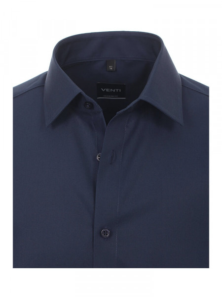 VENTI Regular Fit Hemd Marine Kent Popeline - Ansicht 1