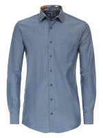 Redmond shirt REGULAR FIT TWILL medium blue with Button Down collar in classic cut