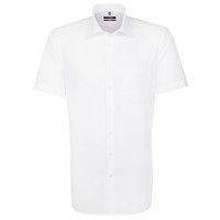 Camisa Seidensticker REGULAR UNI POPELINE blanco con cuello Business Kent de corte moderno