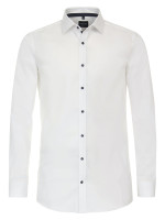 Camicia Venti BODY FIT STRUTTURA bianco con Kent collar in taglio moderno