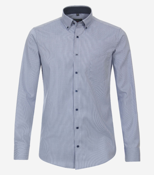 Camisa Redmond MODERN FIT ESTRUCTURA azul claro con cuello Button Down de corte moderno