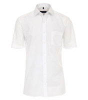 Camisa CASAMODA MODERN FIT UNI POPELINE blanco con cuello Kent de corte moderno