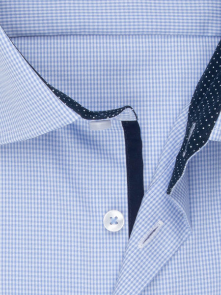 SEIDENSTICKER Slim Fit Hemd Mittelblau Business Kent Popeline - Ansicht 2