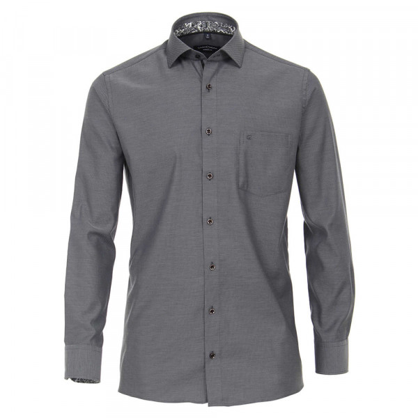 CASAMODA Hemd MODERN FIT STRUKTUR lila mit Kent Kragen in moderner Schnittform