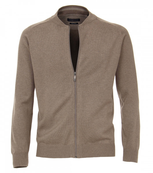 CASAMODA Strickjacke hellbraun in klassischer Schnittform