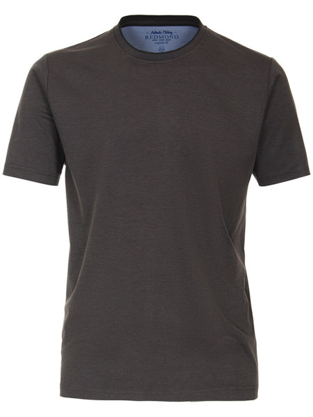 Redmond t-shirt REGULAR FIT JERSEY anthracite with Round neck collar in classic cut