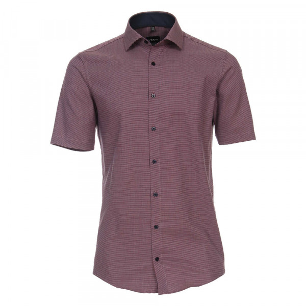 Venti Hemd MODERN FIT STRUKTUR rot mit Kent Kragen in moderner Schnittform