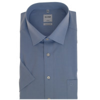 Camisa OLYMP Luxor comfort fit CHAMBRAY azul claro con cuello Nuevo Kent de corte clásico