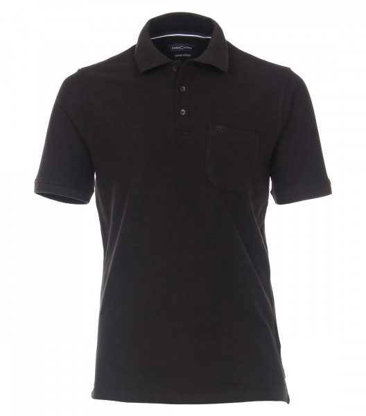 CASAMODA Poloshirt schwarz in klassischer Schnittform