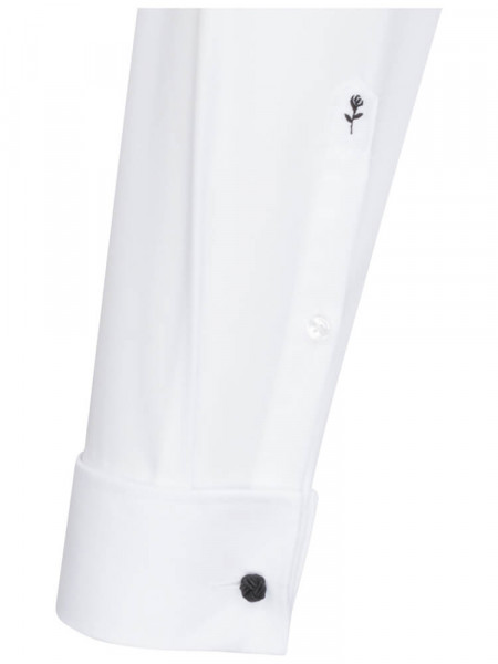 SEIDENSTICKER Slim Fit Hemd Weiß Business Kent Popeline - Ansicht 1