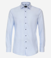 Venti shirt MODERN FIT STRUCTURE light blue with Kent collar in modern cut