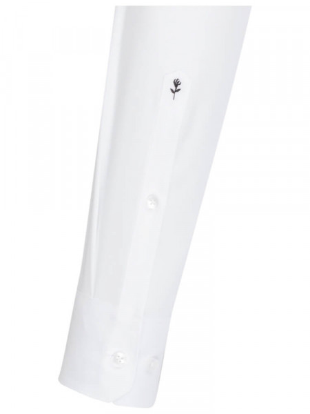 SEIDENSTICKER Extra Slim Fit Hemd Weiß Business Kent Popeline - Ansicht 1