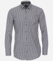 Camisa Venti MODERN FIT UNI POPELINE azul claro con cuello Button Down de corte moderno