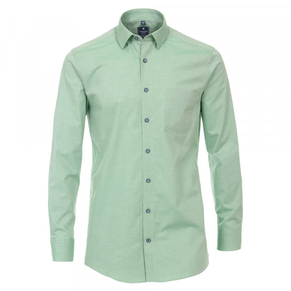 Redmond Hemd REGULAR FIT STRUKTUR grün mit Kent Kragen in klassischer Schnittform