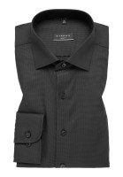 Eterna shirt SLIM FIT STRUCTURE anthracite with Classic Kent collar in narrow cut