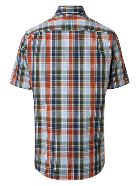 REDMOND Comfort Fit Hemd Rot Button-Down Hyperflex Dobby