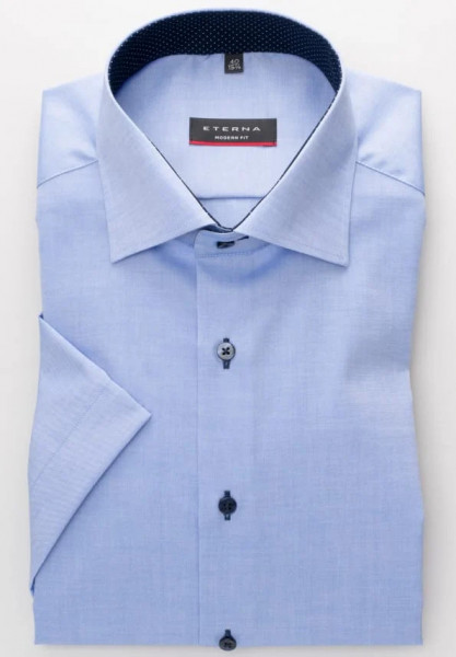 Eterna Hemd COMFORT FIT FEIN OXFORD hellblau mit Classic Kent Kragen in klassischer Schnittform