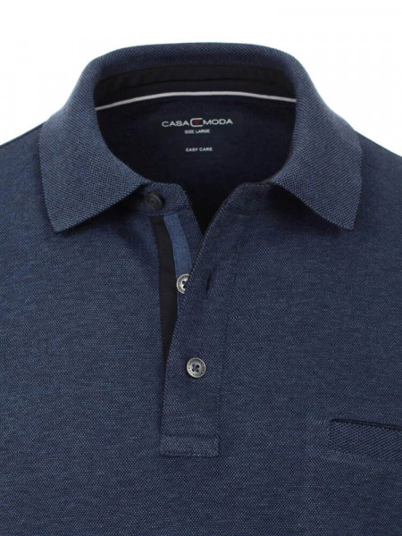 CASAMODA Poloshirt Mittelblau Piqué - Ansicht 1