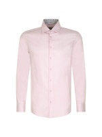 Camisa Seidensticker SLIM TWILL roza con cuello Nuevo Kent de corte estrecho