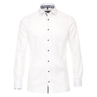 Camicia CASAMODA MODERN FIT STRUTTURA bianco con Kent collar in taglio moderno