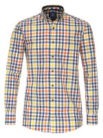 Redmond overhemd REGULAR FIT DOBBY geel met Button Down-kraag in klassieke snit