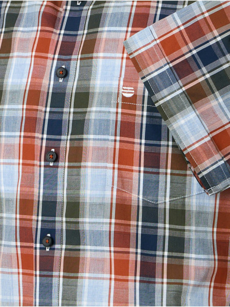 REDMOND Comfort Fit Hemd Rot Button-Down Hyperflex Dobby - Ansicht 2