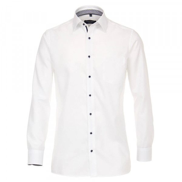 CASAMODA Hemd COMFORT FIT STRUKTUR weiss mit Kent Kragen in klassischer Schnittform