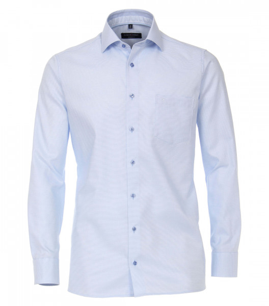 CASAMODA Hemd MODERN FIT STRUKTUR hellblau mit Kent Kragen in moderner Schnittform