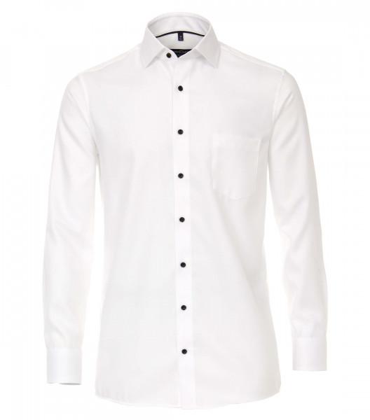 CASAMODA Hemd COMFORT FIT STRUKTUR weiss mit Kent Kragen in klassischer Schnittform