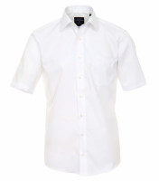 Camicia CASAMODA MODERN FIT UNI POPELINE bianco con Kent collar in taglio moderno