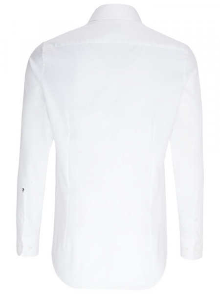 SEIDENSTICKER Slim Fit Hemd Weiß Haifisch Oxford