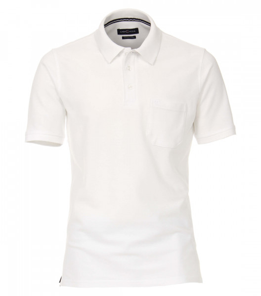 CASAMODA Poloshirt weiss in klassischer Schnittform