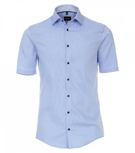 Venti Hemd MODERN FIT STRUKTUR hellblau mit Kent Kragen in moderner Schnittform