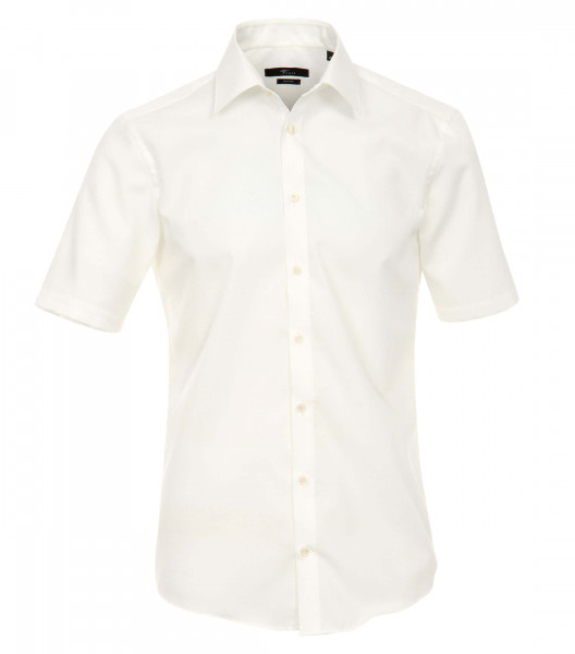 Chemise Venti MODERN FIT UNI POPELINE beige avec col Kent en coupe moderne