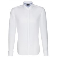 Seidensticker SHAPED shirt UNI POPELINE white with Business Kent Party collar in modern cut