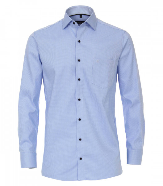 CASAMODA Hemd COMFORT FIT STRUKTUR hellblau mit Kent Kragen in klassischer Schnittform